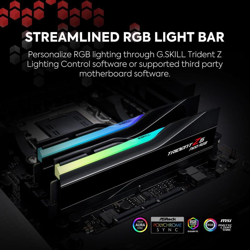 Memória RAM G.Skill Trident Z5 Neo RGB DDR5 32GB (2x16GB) 6000MHz
